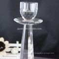 Peças centrais da vela de cristal da decoração do casamento, castiçal de cristal, castiçal de vidro